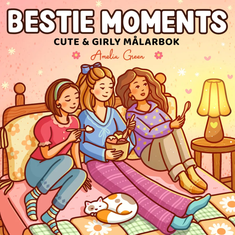 Bestie Moments. Cute & Girly målarbok