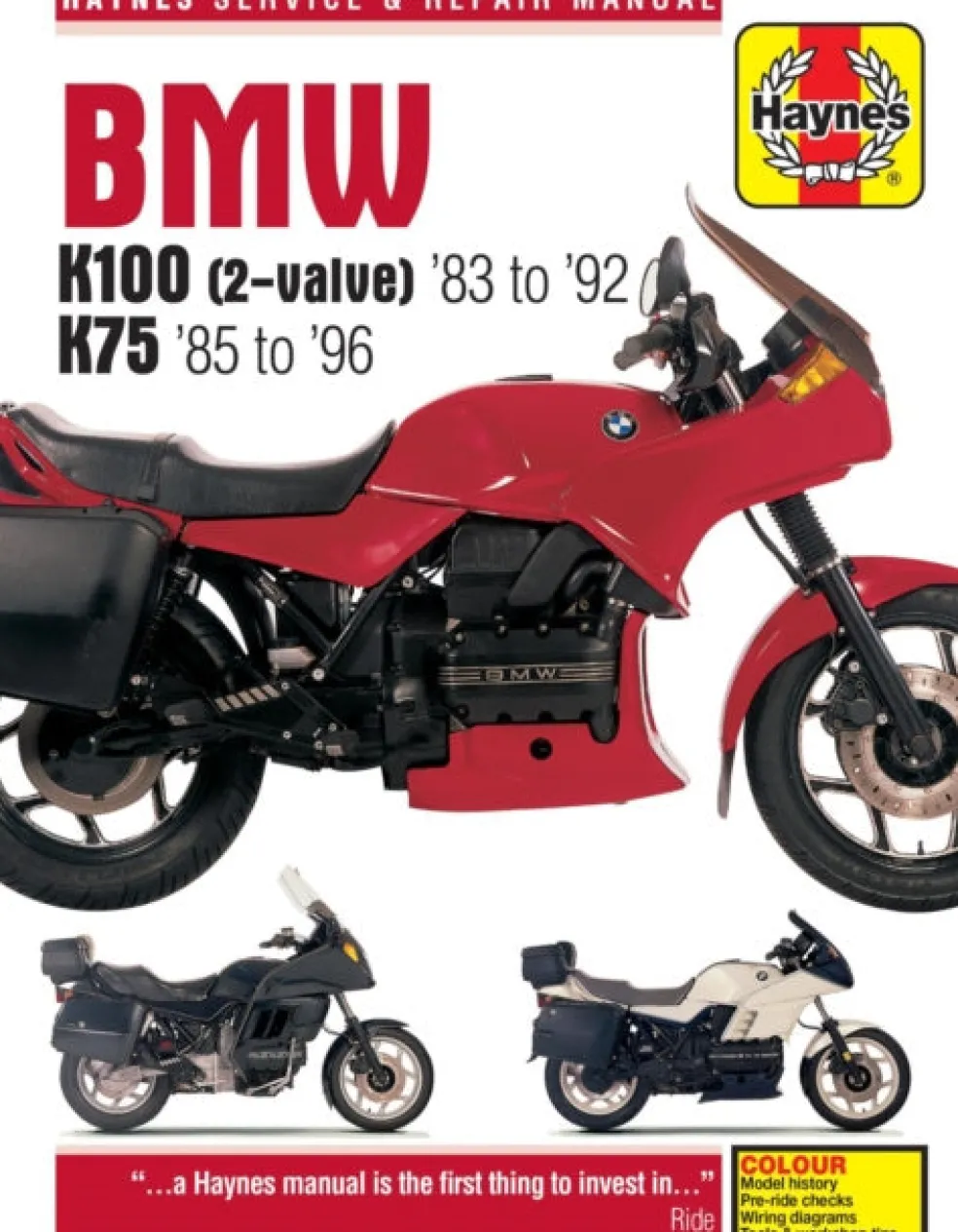 BMW K100 & 75 2-valve Models (83 - 96) Haynes Repair Manual