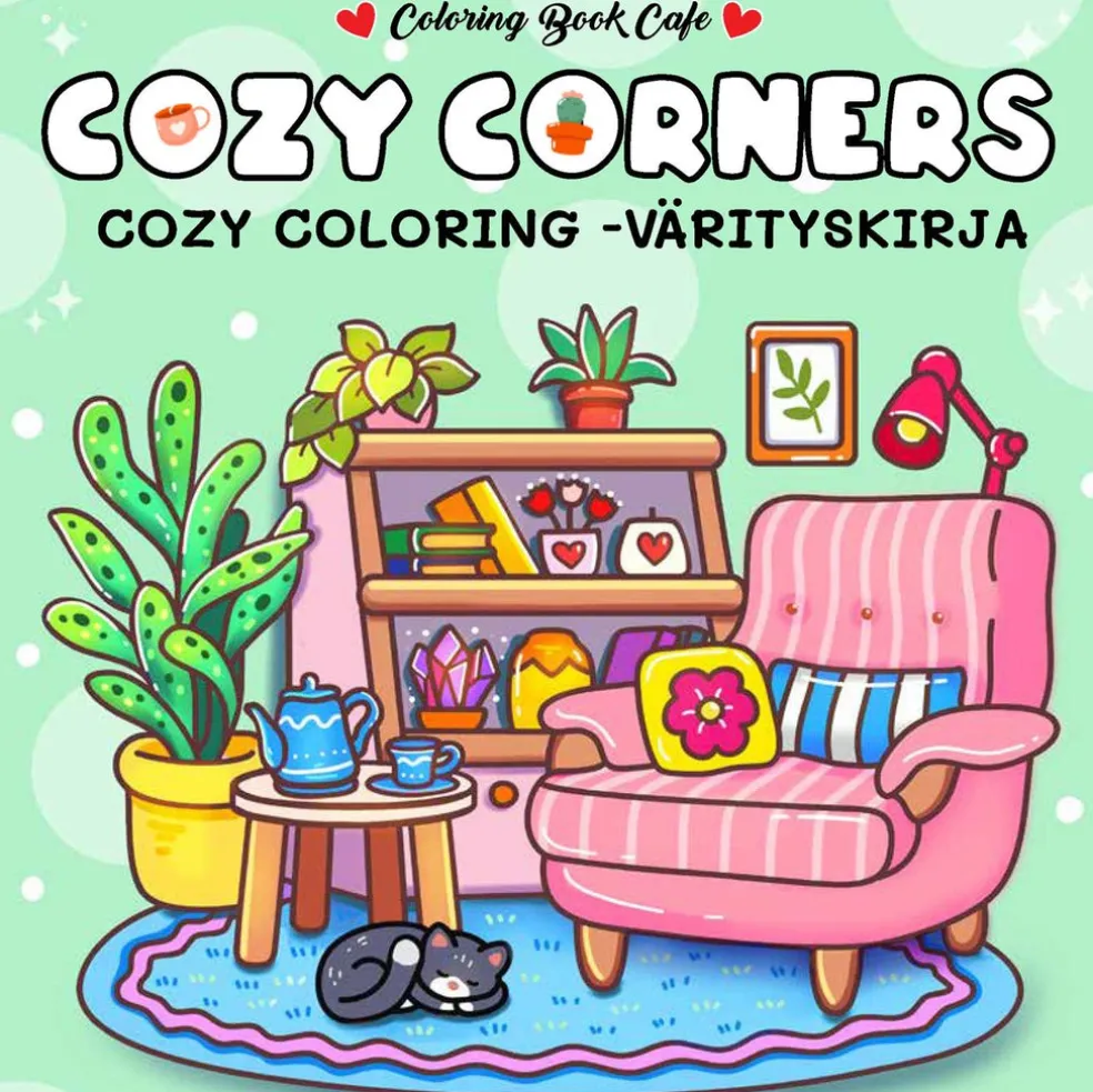 Cozy Corners: cozy coloring -värityskirja