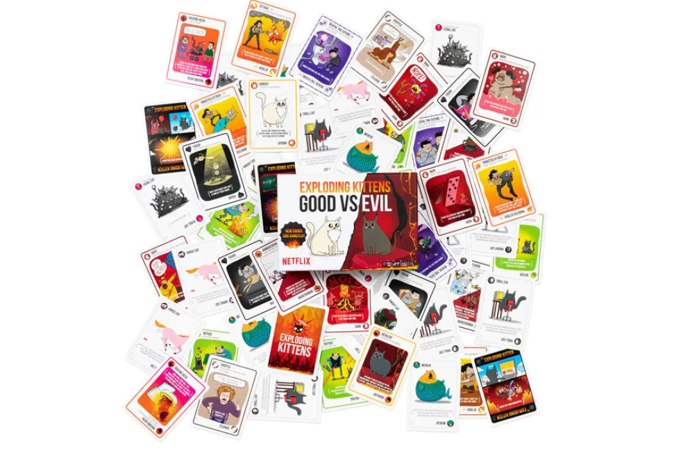 Exploding Kittens Good vs Evil Nordic - korttipeli