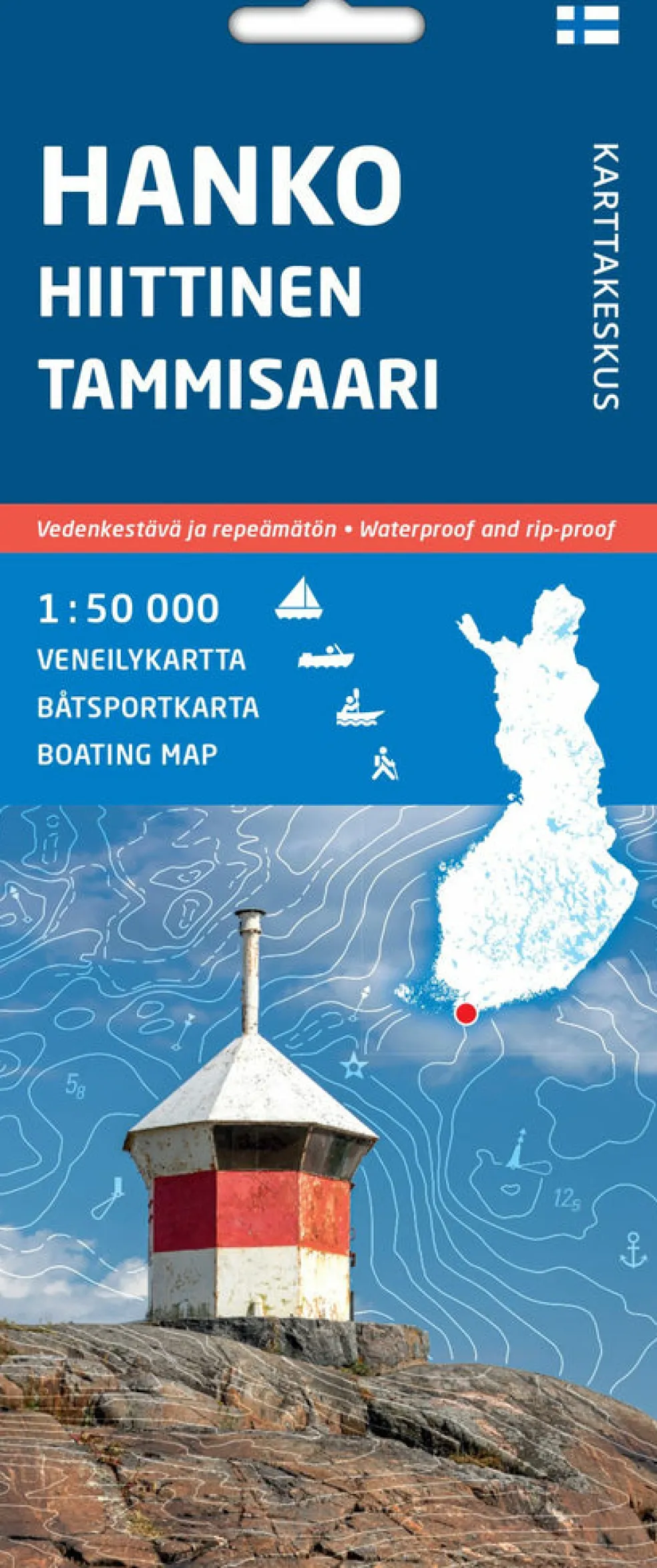 Hanko Hiittinen Tammisaari, veneilykartta 1:50 000