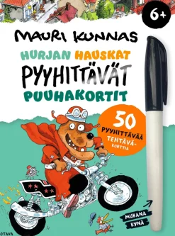 Hurjan hauskat pyyhittävät puuhakortit