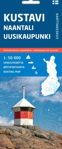 Kustavi Naantali Uusikaupunki, veneilykartta 1:50 000