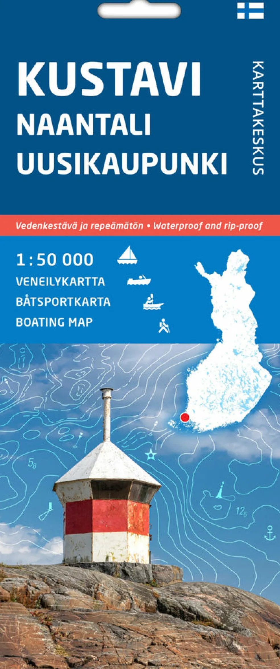 Kustavi Naantali Uusikaupunki, veneilykartta 1:50 000