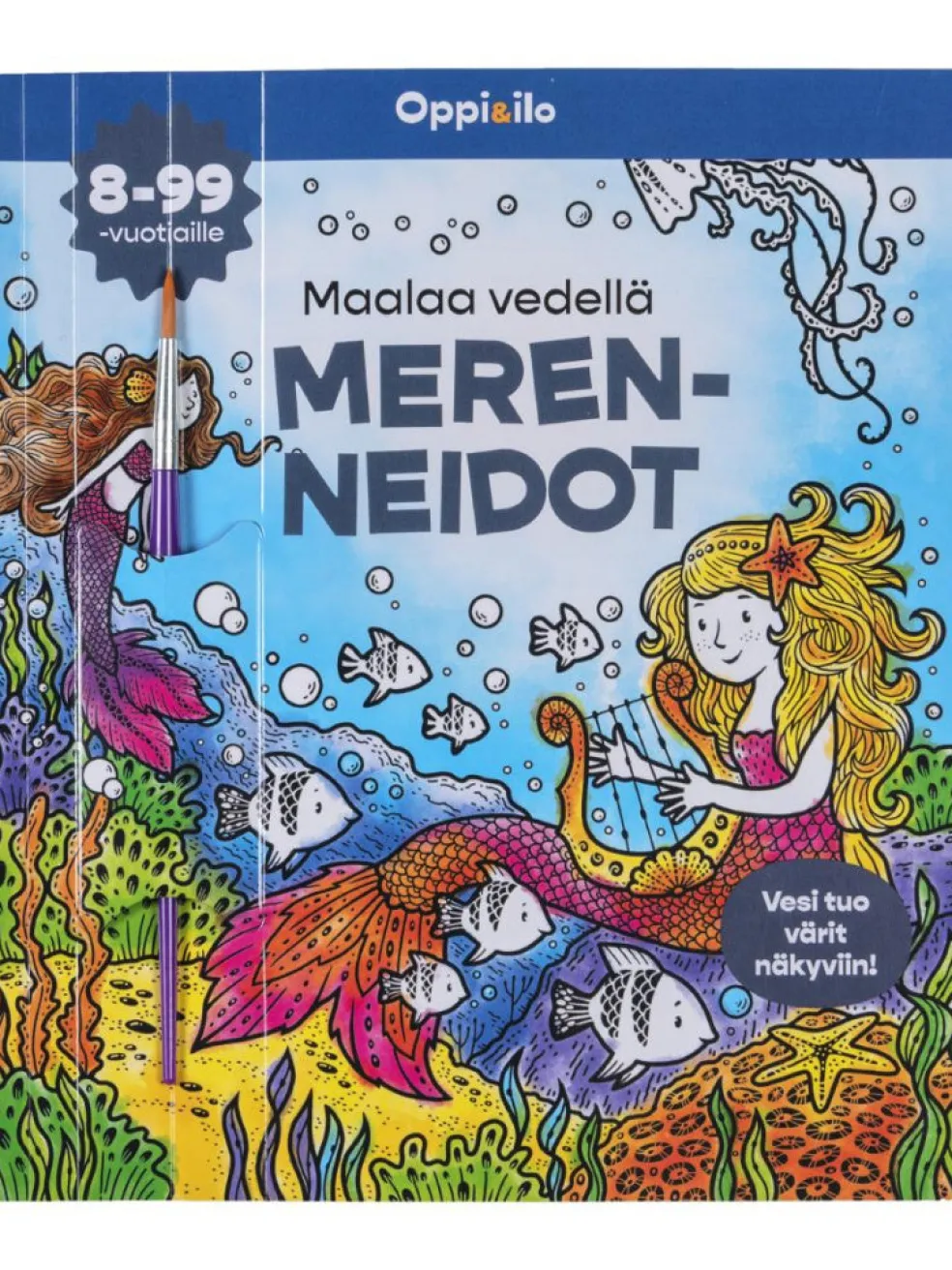 Maalaa vedellä Merenneidot - puuhakirja 8-99 v