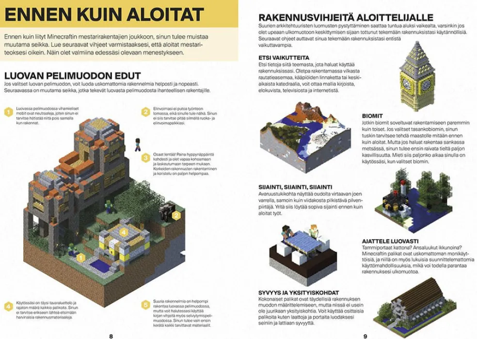 Minecraft - Luovuuden opaskirja