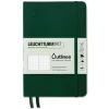 Muistikirja B6 Outline Leuchtturm1917 vedenkestävä Walden Green pistesivut