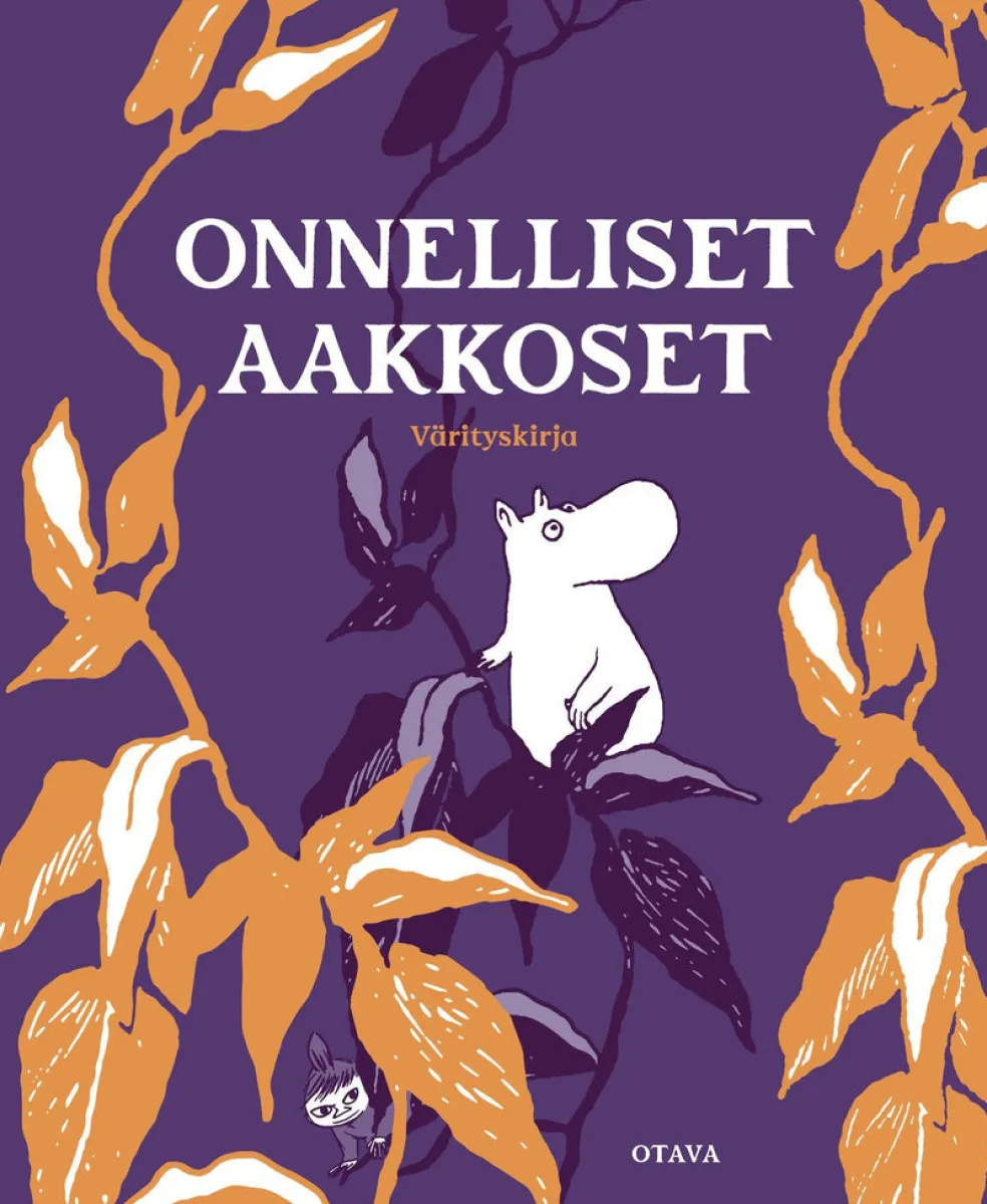 Muumit Onnelliset aakkoset Aikuisten värityskirja
