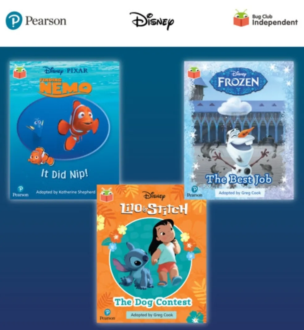 Pearson Bug Club Disney Reception Pack C, including decodable phonics readers for phases 2 and 3: Finding Nemo: It Did Nip!, Frozen: The Best Job, Lilo and Stitch: The Dog Contest