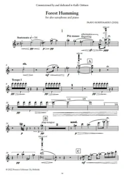 Piilo - Nykymusiikkia ja improvisaatioharjoituksia alttosaksofonille
