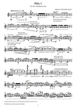 Piilo - Nykymusiikkia ja improvisaatioharjoituksia alttosaksofonille