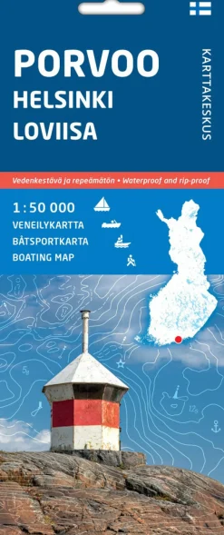 Porvoo Helsinki Loviisa, veneilykartta 1:50 000