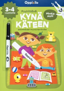 Pyyhittävä Kynä käteen -puuhakirja 3-4 v