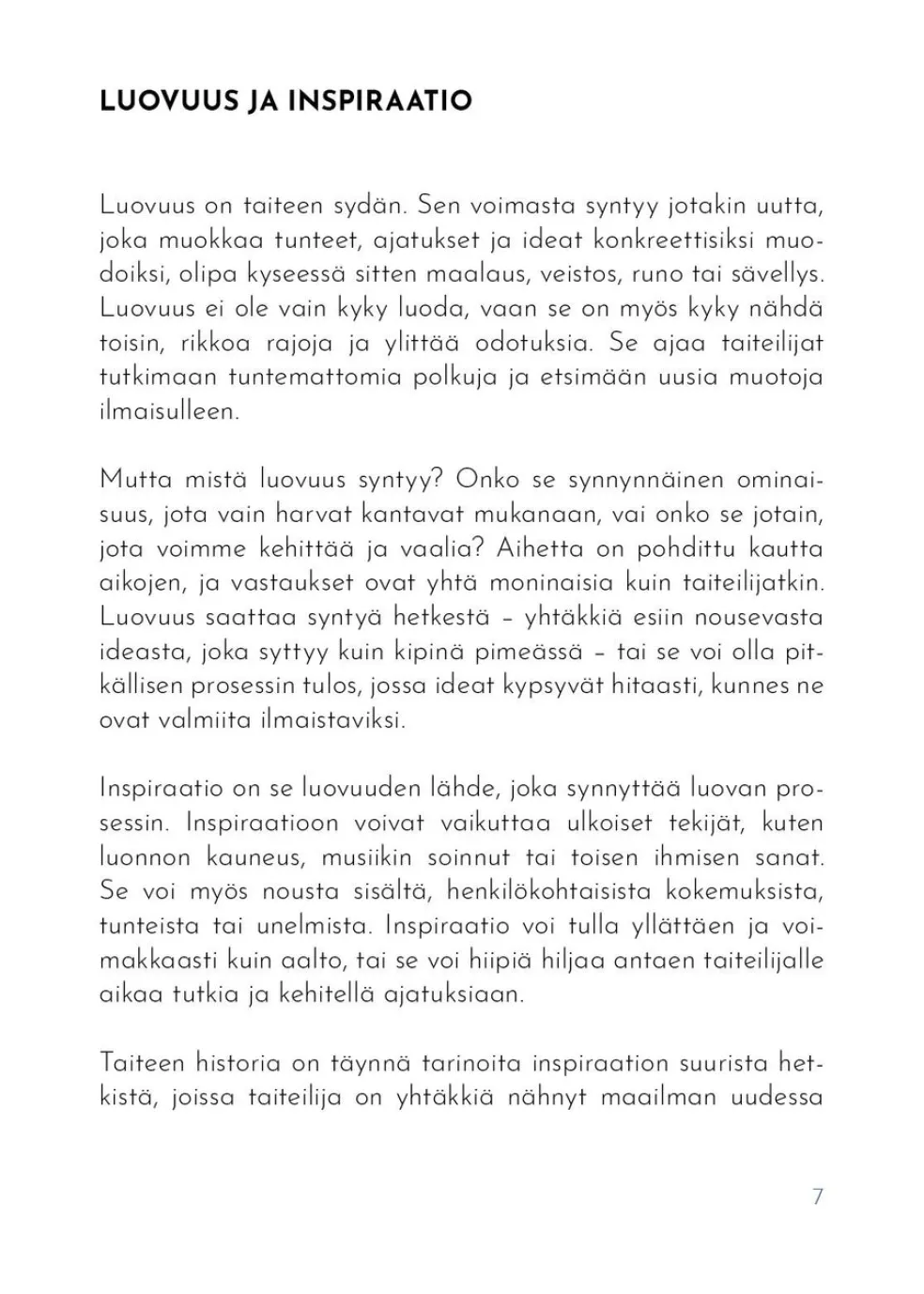 Viisauden sanoja taiteista kautta maailman